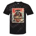 Raccoon Anime Tie-Dye T-Shirt | Quirky Japanese Noodle Design Black Tie-Dye