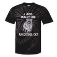 Raccoon Lover Tie-Dye T-Shirt - Fun Animal Design for Wildlife Fans Black Tie-Dye