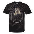 Raccoon Pocket Tie-Dye T-Shirt - Unisex Fun & Trendy Design Black Tie-Dye