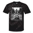Raccoon & Sasquatch Selfie Tie-Dye T-Shirt - Fun Unisex Apparel Black Tie-Dye