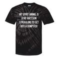 Raccoon Spirit Animal Tie-Dye T-Shirt - Sarcastic Humor Black Tie-Dye