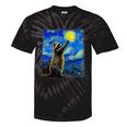 Raccoon Starry Night Tie-Dye Unisex T-Shirt - Van Gogh Art Lovers Black Tie-Dye