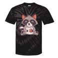 Raccoon Tie-Dye T-Shirt - Whimsical Wildlife Fashion for Adults Black Tie-Dye
