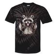 Raccoon Unhinged Feral Retro Tie-Dye T-Shirt - Summer Vibe Black Tie-Dye