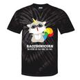 Raccoon With Unicorn Horn Tie-Dye T-Shirt | Whimsical Unisex Gift Black Tie-Dye