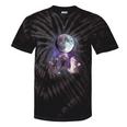 Rat Tie-Dye T-Shirt | Howling Moon Design | Unisex Casual Top Black Tie-Dye