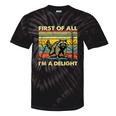 Retro Angry Raccoon Tie-Dye Unisex T-Shirt - Fun & Spirited Style Black Tie-Dye