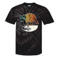 Retro Raccoon Tie-Dye T-Shirt - Vintage Half Moon Design Black Tie-Dye