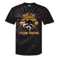 Save The Trash Pandas Raccoon Tee | Tie-Dye Unisex Shirt Black Tie-Dye