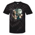 Three Possum Moon 3 Opossum Weird Cursed Meme Tie-Dye T-Shirts Black Tie-Dye