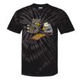 Tie-Dye T-Shirt with Raccoon & Opossum Eating Pizza for All Ages Black Tie-Dye
