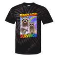 Tummy Ache Survivor Raccoon Tie-Dye T-Shirts - Fun & Whimsical Black Tie-Dye