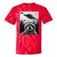 Alien UFO Raccoon Tie-Dye Unisex T-Shirt - Cosmic Adventure Appeal Red Tie-Dye