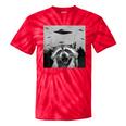Alien UFO Tie-Dye T-Shirt | Fun Raccoon Design For All Ages Red Tie-Dye