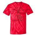 Cowboy Raccoon Tie-Dye T-Shirt - Humorous Western Style Red Tie-Dye