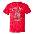 Cute Sarcastic Raccoon Tie-Dye T-Shirt - Playful Unisex Small Red Tie-Dye