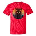Ferret Moon Tie-Dye T-Shirt | Whimsical Animal Theme Red Tie-Dye