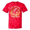 Get In Loser Tie-Dye T-Shirt | Raccoon Opossum Theme | Unisex Fun Wear Red Tie-Dye