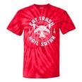 Gothic Raccoon Tie-Dye T-Shirt - Quirky Trash Eater Theme Red Tie-Dye