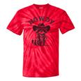 Howdy Cowboy Raccoon Tie-Dye T-Shirt - Unisex Animal Theme Red Tie-Dye