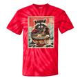 Raccoon Anime Tie-Dye T-Shirt | Quirky Japanese Noodle Design Red Tie-Dye
