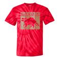 Raccoon Chemistry Tie-Dye T-Shirt - Fun Science Gift for Enthusiasts Red Tie-Dye