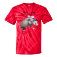 Raccoon Fairy Godpossum Tie-Dye T-Shirt - Quirky Charm Red Tie-Dye