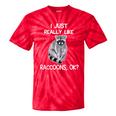 Raccoon Lover Tie-Dye T-Shirt - Fun Animal Design for Wildlife Fans Red Tie-Dye