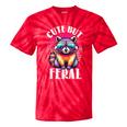 Raccoon Lovers Tie-Dye T-Shirt - Adorable Animal Theme - Small Red Tie-Dye
