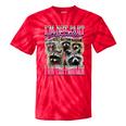 Raccoon Meme Tie-Dye Shirt - Quirky Expression for Casual Wear Red Tie-Dye