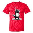 Raccoon Moon Tie-Dye T-Shirt - Unisex Wilderness Vibe Red Tie-Dye