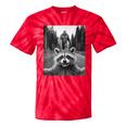 Raccoon & Sasquatch Selfie Tie-Dye T-Shirt - Fun Unisex Apparel Red Tie-Dye
