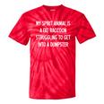 Raccoon Spirit Animal Tie-Dye T-Shirt - Sarcastic Humor Red Tie-Dye