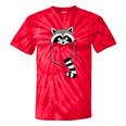 Raccoon Tie-Dye T-Shirt | Casual, Cartoon Animal | Classic Fit Red Tie-Dye