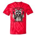 Raccoon Unhinged Feral Retro Tie-Dye T-Shirt - Summer Vibe Red Tie-Dye