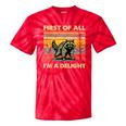 Retro Angry Raccoon Tie-Dye Unisex T-Shirt - Fun & Spirited Style Red Tie-Dye