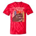 Retro Raccoon Lover Tie-Dye T-Shirt - Fun Camping Vibes Red Tie-Dye