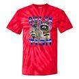 Rizz Em Autistic Raccoon Tie-Dye Unisex T-Shirt - Fun Meme Wear Red Tie-Dye