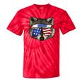 USA Patriotic Raccoon T-Shirt | July 4th Tie-Dye Trash Panda Tee Red Tie-Dye