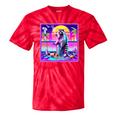 Vaporwave Raccoon Retrowave Synthwave Raccoon Meme Tie-Dye T-Shirts Red Tie-Dye