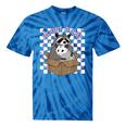 Adopt a Cat Team | Tie-Dye T-Shirt | Raccoon & Opossum Design Blue Tie-Dye
