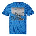 Alien UFO Raccoon Tie-Dye T-Shirt - Quirky & Whimsical Blue Tie-Dye