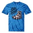Cute Panda Raccoon Tie-Dye T-Shirt - Fun Unisex Costume Blue Tie-Dye