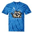 Funny Racoon Tie-Dye T-Shirt - Quirky Quote on Waste Management Blue Tie-Dye