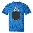 Pocket Raccoon Tie-Dye Unisex T-Shirt - Cute Animal Lover Fashion Blue Tie-Dye