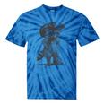 Raccoon Cowboy Tie-Dye T-Shirt for Men & Women | Graphic Meme Style Blue Tie-Dye