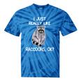 Raccoon Lover Tie-Dye T-Shirt - Fun Animal Design for Wildlife Fans Blue Tie-Dye