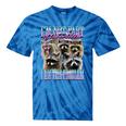 Raccoon Meme Tie-Dye Shirt - Quirky Expression for Casual Wear Blue Tie-Dye