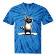 Raccoon Moon Tie-Dye T-Shirt - Unisex Wilderness Vibe Blue Tie-Dye