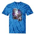 Raccoon Moonlight Tie-Dye Unisex T-Shirt | Whimsical Night Theme Blue Tie-Dye